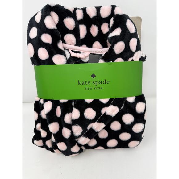 NWT Kate Spade Fuzzy Polka Dot Short Robe XS/S  Soft Cozy Loungewear - Picture 7 of 7